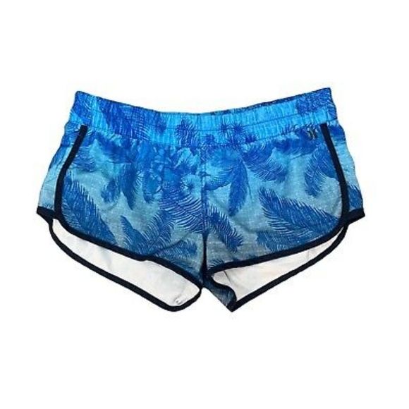 Hurley Pants - Hurley Palm Tree Print Board Shorts Women M Medium Pull On Quick Dry Ombre Fade
